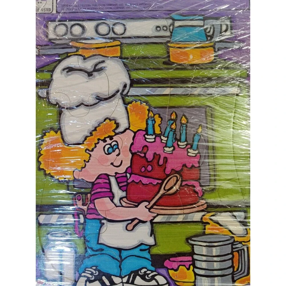 Whitman frame tray puzzle Katie on a swing Vintage Jigsaw Puzzle